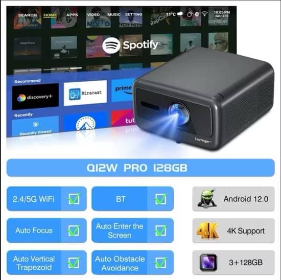 Touyinger Q12W Pro — интерфейсы